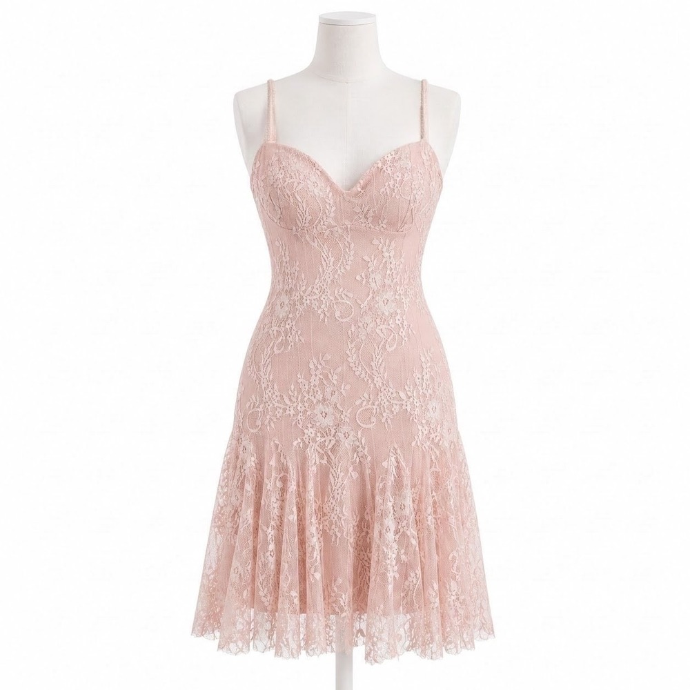 Windsor Floral Fairy Lace Babydoll Dress Size S Pink Ethereal Hoco Romantic Boho